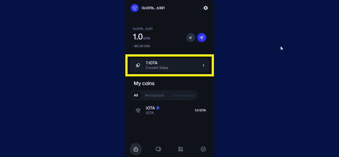Active staking confirmation